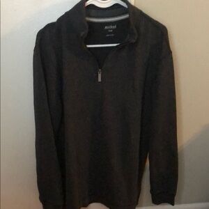 Method Men's Ribbed Black Quarter Zip Sweater